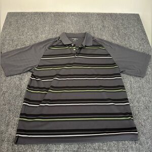 Men’s Striped Golf Polo by Tommy Armour Short Sleeve Athletic Light Shirt XL